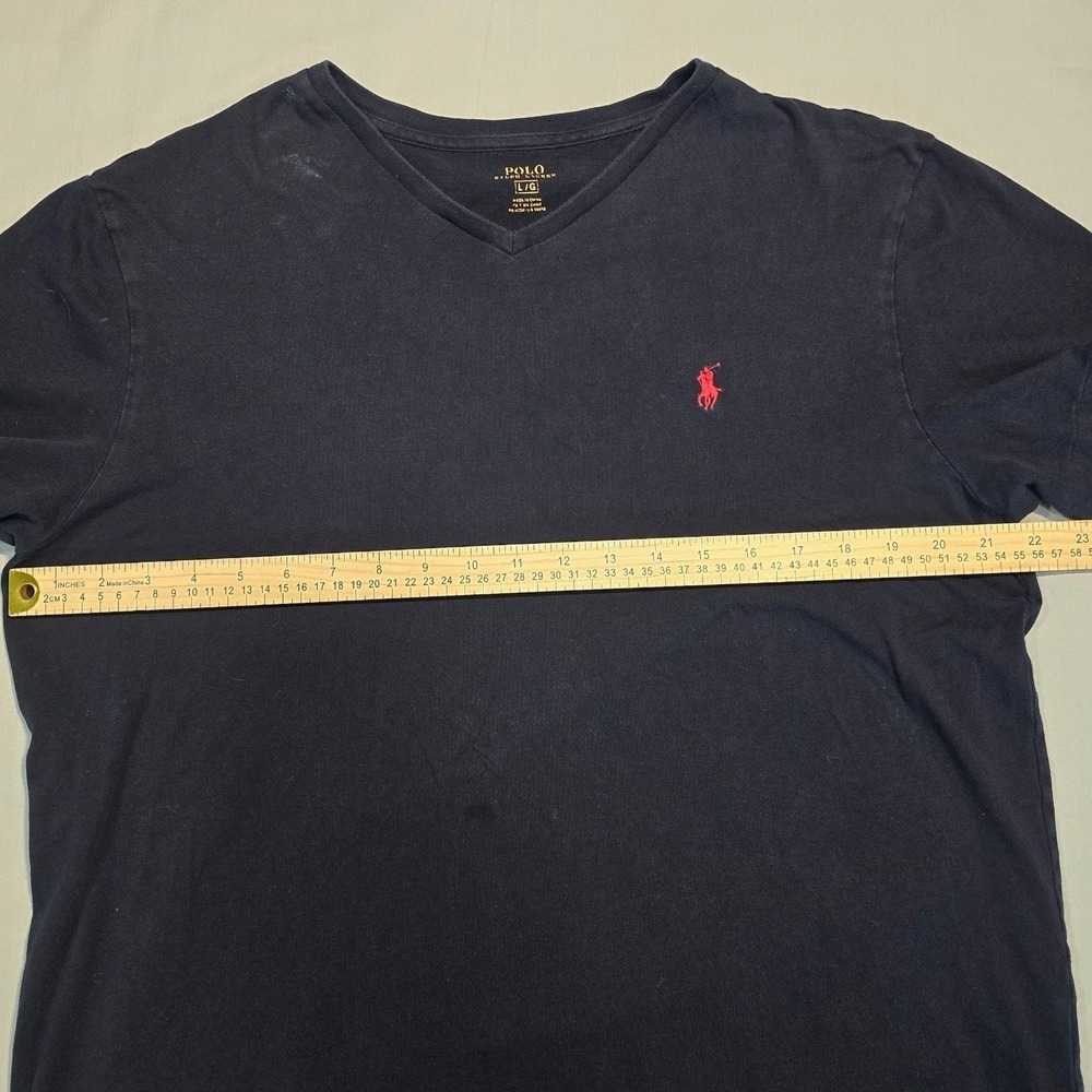 Polo Ralph Lauren V-Neck T-Shirt Bundle 4 Mens (3)L & (1)M Cotton Classic Logo - Picture 6 of 16